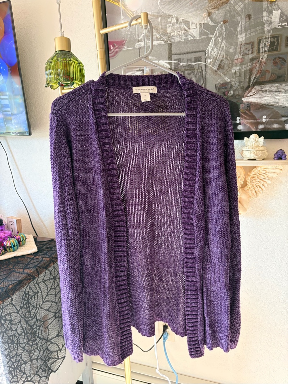 Fairycore Whimsy Purple Cardigan size XL